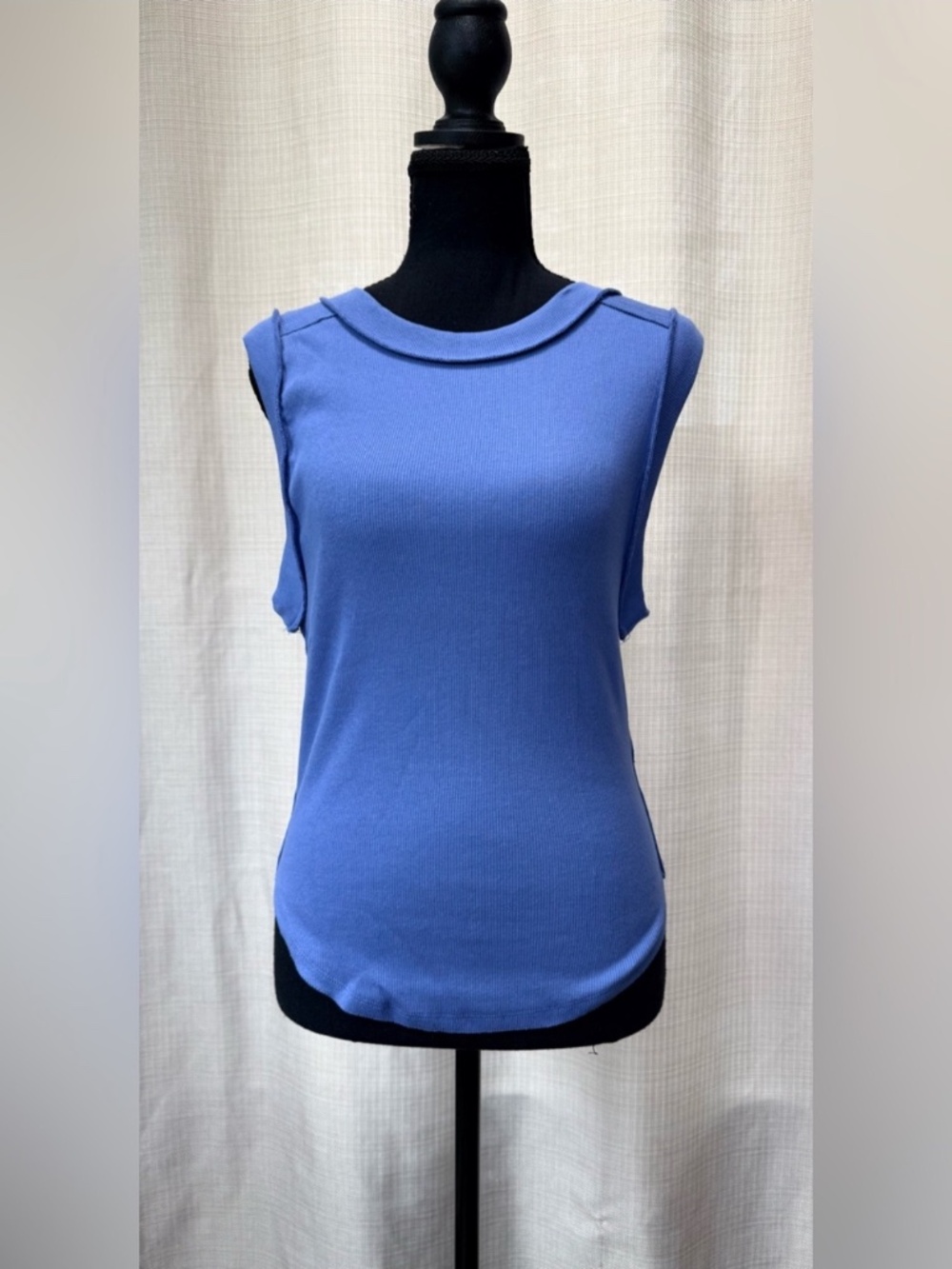 Free people we the free blue sleeveless ribbed Kate tank size L